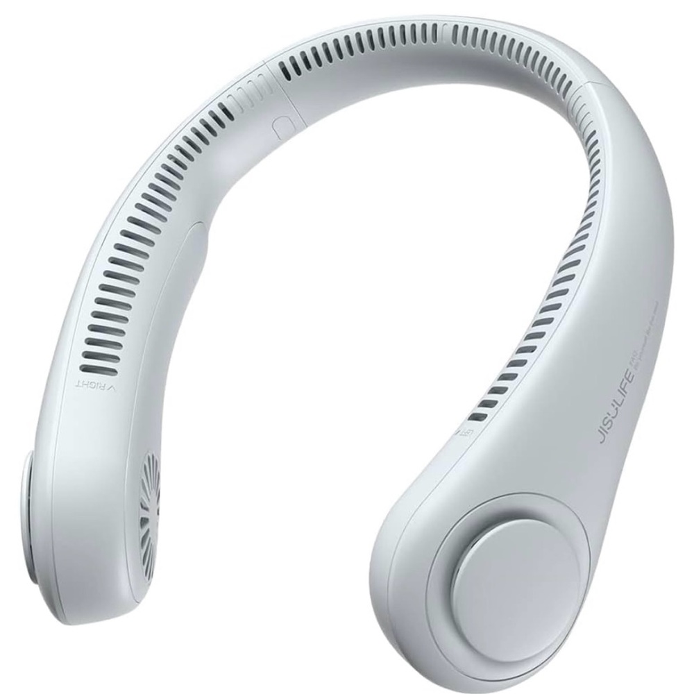 JISULIFE Portable Neck Fan Women Men 2 Pack Light Gray New - Picture 1 of 16